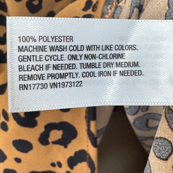 Ava & Viv Womens Brown Animal Print Tunic Tiered Casual Dress Plus Sz. 3X NEW - Picture 11 of 13